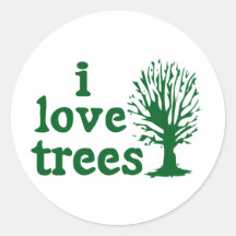 I Love Trees Sticker