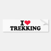 I love Trekking Bumper Stickers
