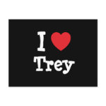 I love Trey heart custom personalized postcards