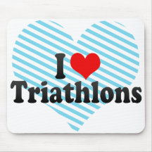 I Love Triathlons Mouse Pads