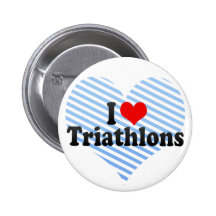 I Love Triathlons Pins