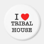 I Love Tribal House Magnet