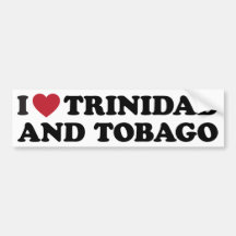 I Love Trinidad and Tobago Bumper Stickers