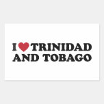 I Love Trinidad and Tobago Rectangular Sticker