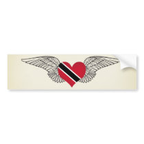 I Love Trinidad and Tobago -wings bumper stickers