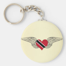 I Love Trinidad and Tobago -wings Keychain