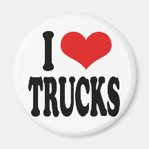 I Love Trucks Magnet