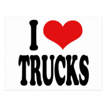 I Love Trucks Postcards