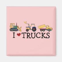 I Love Trucks T-shirts and Gifts Fridge Magnet