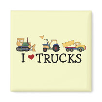 I Love Trucks T-shirts and Gifts Fridge Magnet