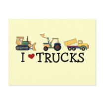 I Love Trucks T-shirts and Gifts Postcards
