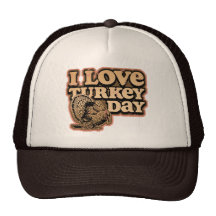 I Love Turkey Day Trucker Cap Mesh Hats