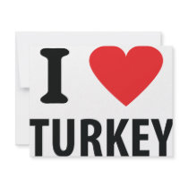 I love turkey personalized announcement