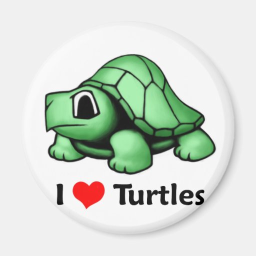 I love Turtles Refrigerator Magnets