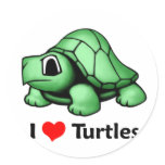 I love Turtles stickers