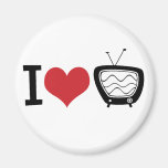 I Love TV Refrigerator Magnets