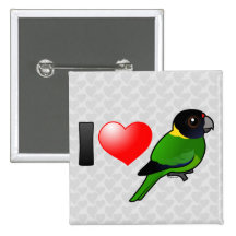 I Love Twenty-eight Parrots Pins