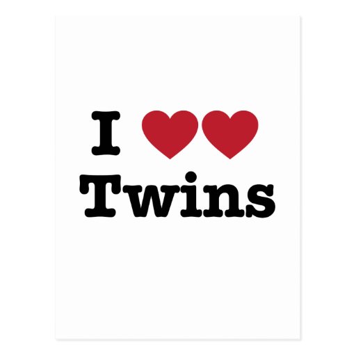 I Love Twins Postcards