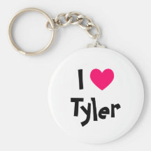 I Love Tyler Keychain