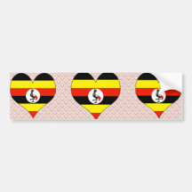 I Love Uganda Bumper Stickers