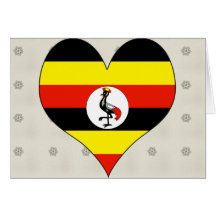 I Love Uganda Greeting Cards