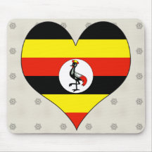 I Love Uganda Mousepads