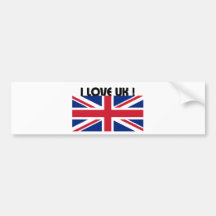 I LOVE UK-DESGN 2 FROM 933958STORE BUMPER STICKER