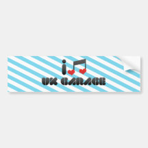 I Love Uk Garage Bumper Stickers