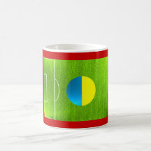 I Love Ukraine football soccer flag mug