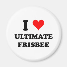 I Love Ultimate Frisbee Magnet