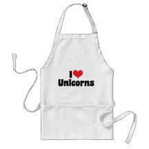 I Love Unicorns Apron
