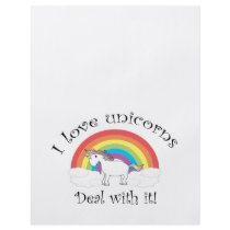 I love unicorns Deal with it! Custom Flyer