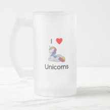 I Love Unicorns (laying) Mugs