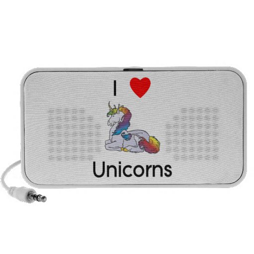 I Love Unicorns (laying) PC Speakers