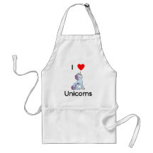 I Love Unicorns (sitting) Apron