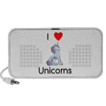 I Love Unicorns (sitting) Notebook Speaker