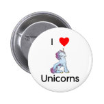 I Love Unicorns (sitting) buttons