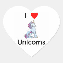I Love Unicorns (sitting) Sticker