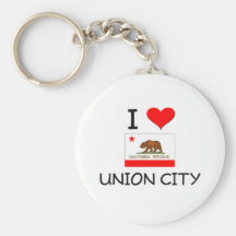 I Love UNION CITY California Key Chains