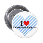 I Love United Arab Emirates Pinback Buttons