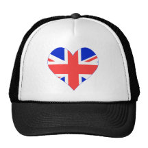 I Love United Kingdom Heart Mesh Hats
