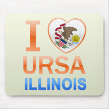 I Love Ursa, IL Mouse Pads