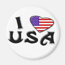 I Love USA Magnet