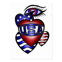 I LOVE USA POST CARD
