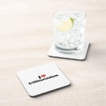 I LOVE UTILITARIANISM - .png Beverage Coasters