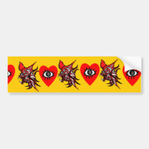 I Love Vampire Bats Bumper Stickers