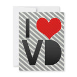 I Love VD invitations