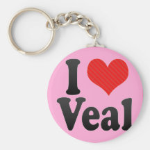 I Love Veal Key Chain