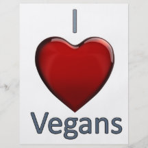 I Love Vegans Personalized Flyer
