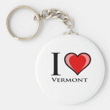 I Love Vermont Keychains